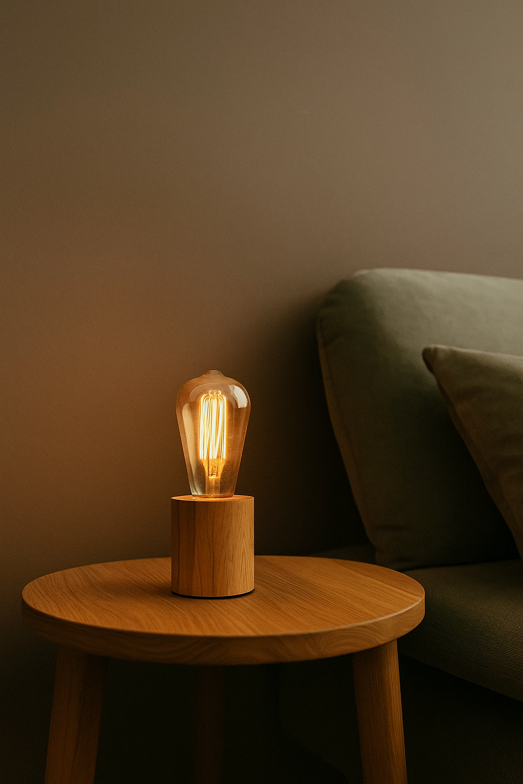 Luminária Clint Madeira Cilíndrica