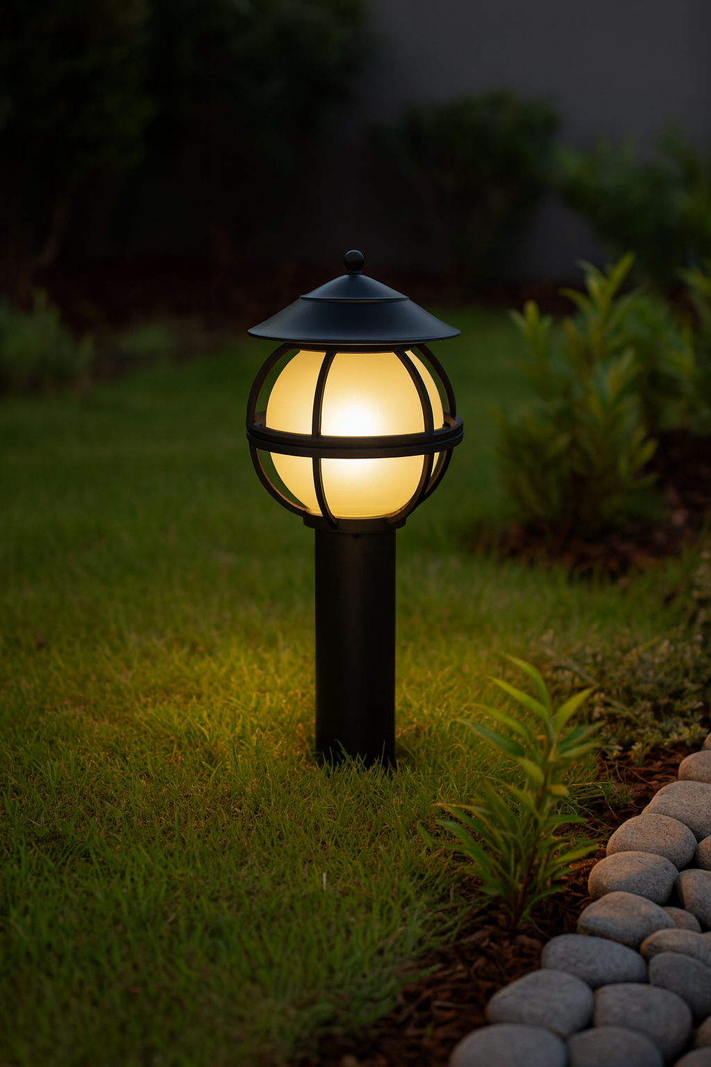 Balizador De Alumínio Preto 40cm Globo Fo...