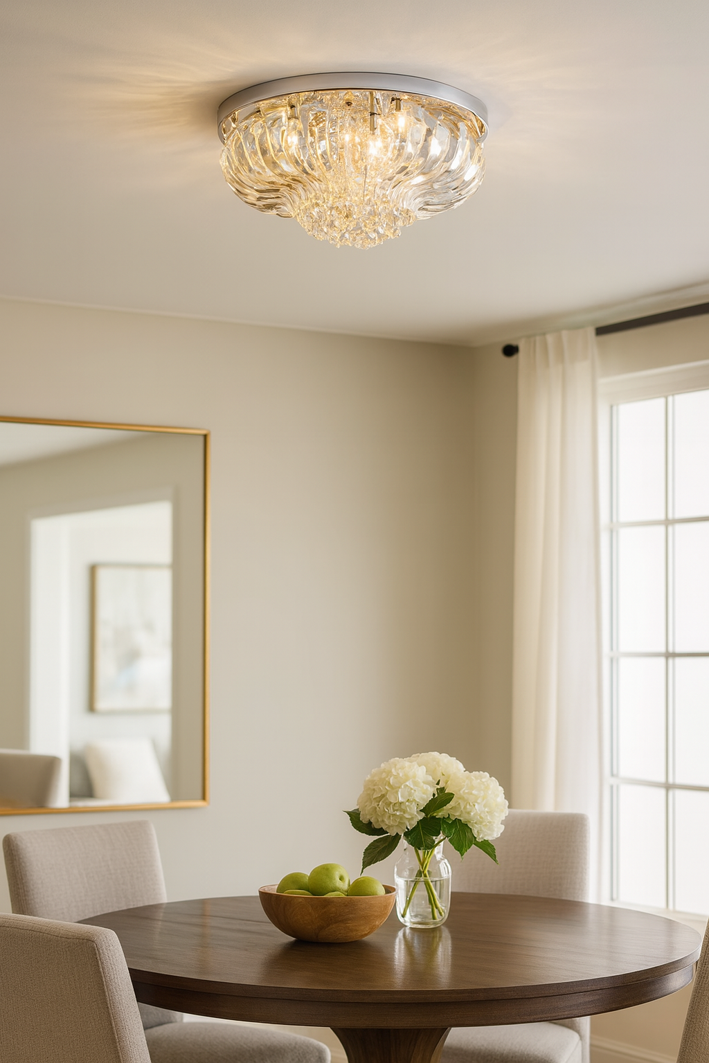 Plafon Maria Julia Redondo 40cm Cristal