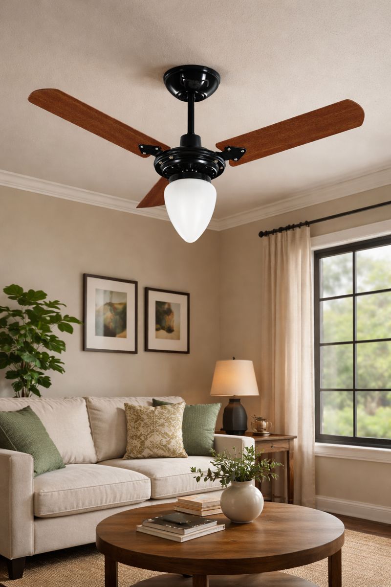 Ventilador De Teto Tron Pera New Preto 220v