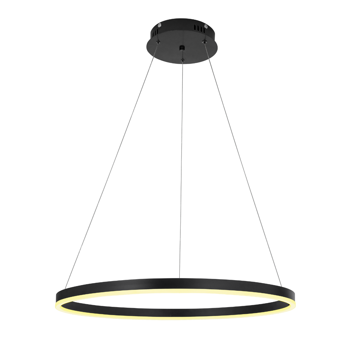Pendente Cosmos 60 Preto Aro de Led